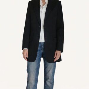 Chloé Black Tailored Blazer Longline Minimal Classic Structured Jacket